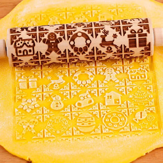 Rouleau à Pâtisserie Gravé - Univers Noël