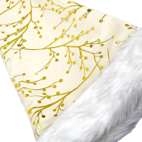 Bonnet de Père Noël Long Doré Univers Noël