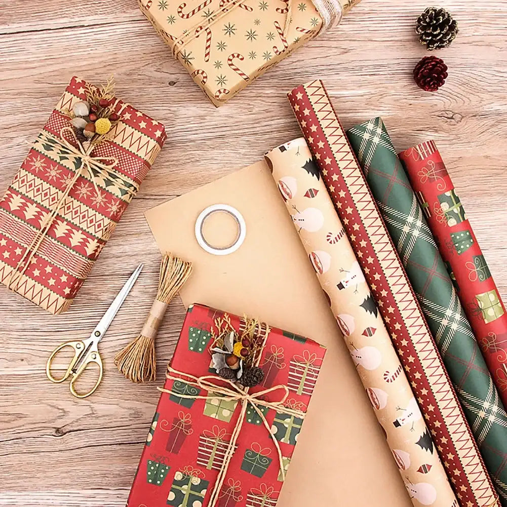 Papier pour Emballage de Cadeaux Univers Noël 