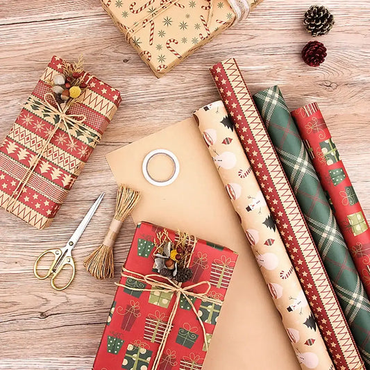 Papier pour Emballage de Cadeaux Univers Noël 