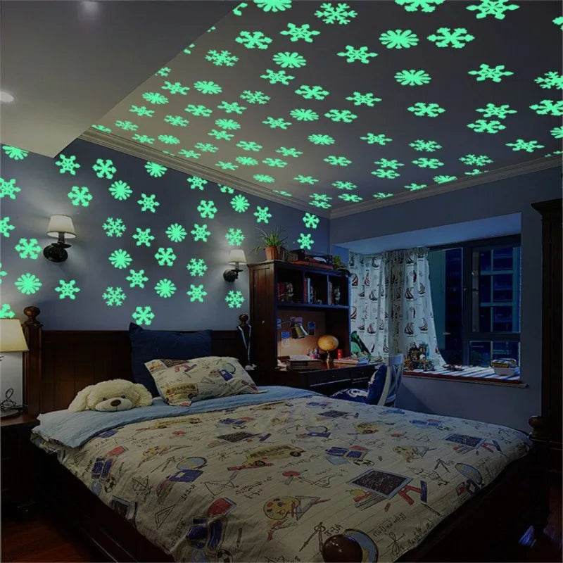 Flocons Fluorescents Muraux - Univers Noël