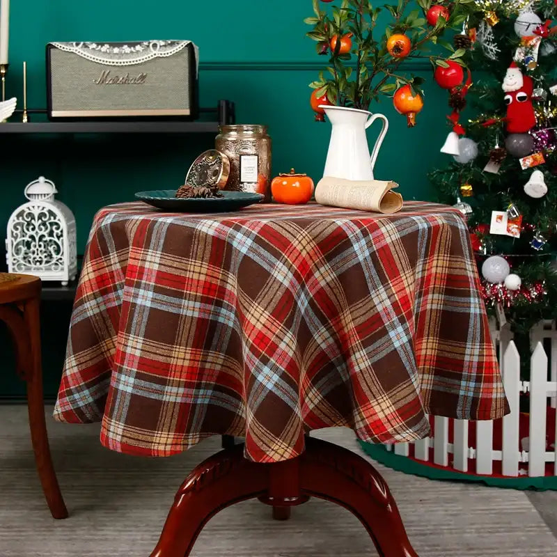 Nappe Rustique Ronde Univers Noël 