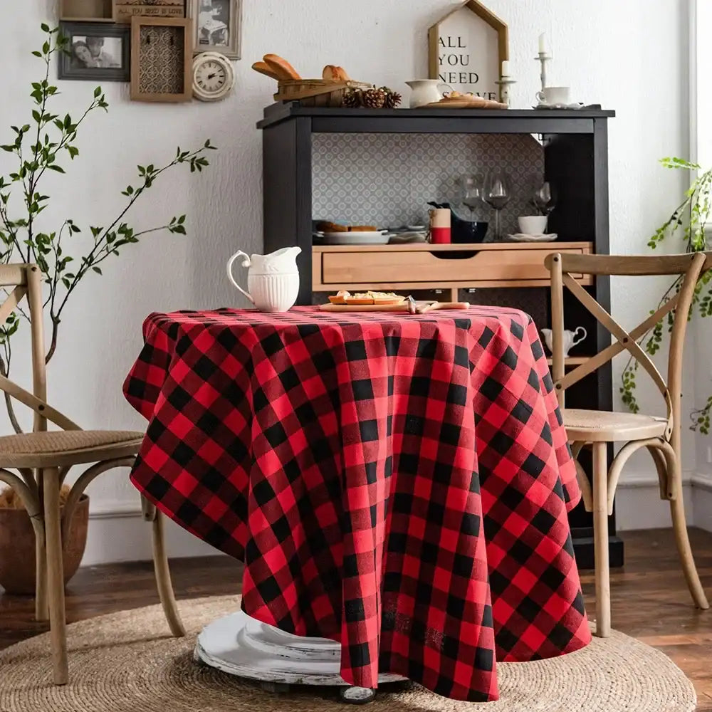 Nappe Rustique Ronde Univers Noël 