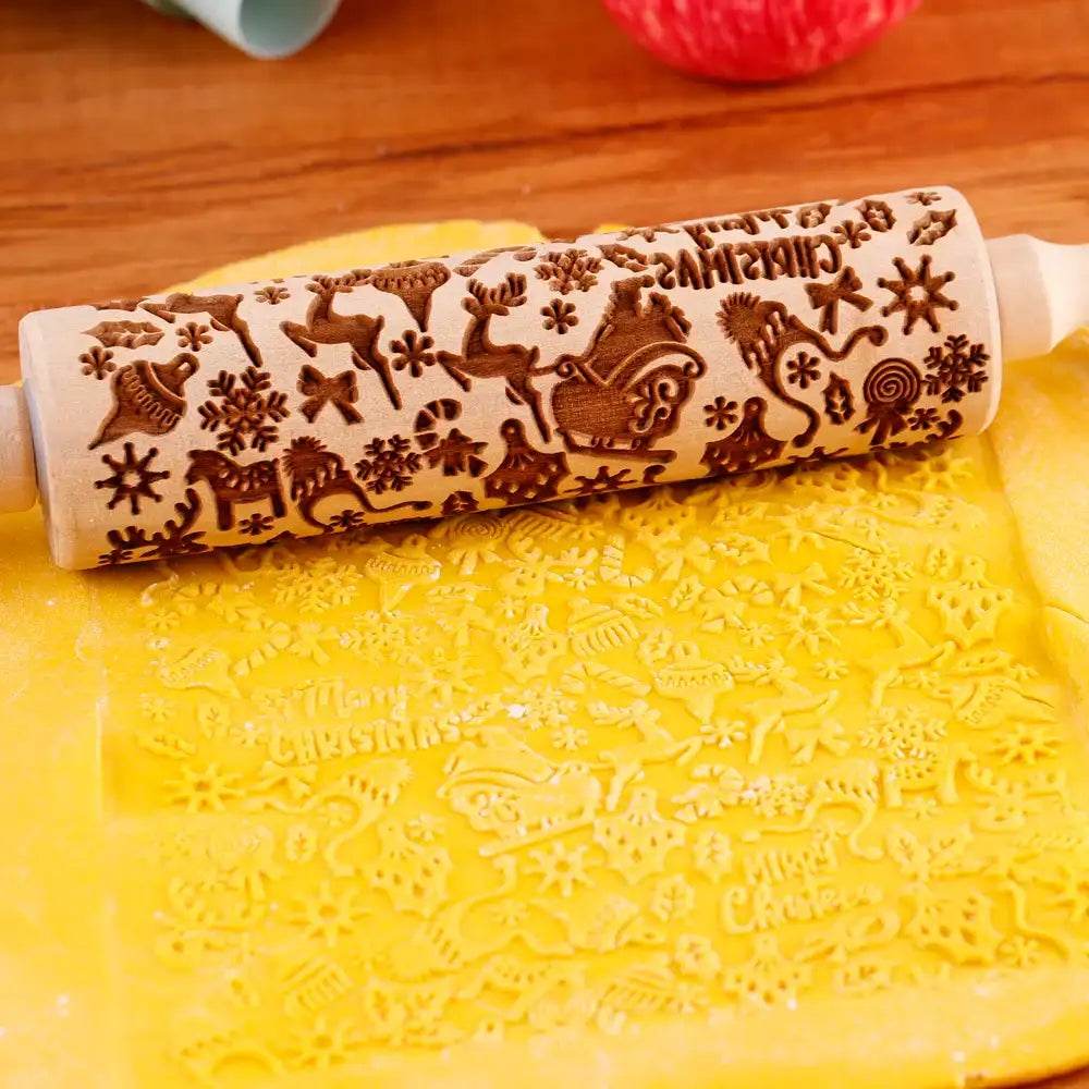 Rouleau à Pâtisserie Gravé - Univers Noël