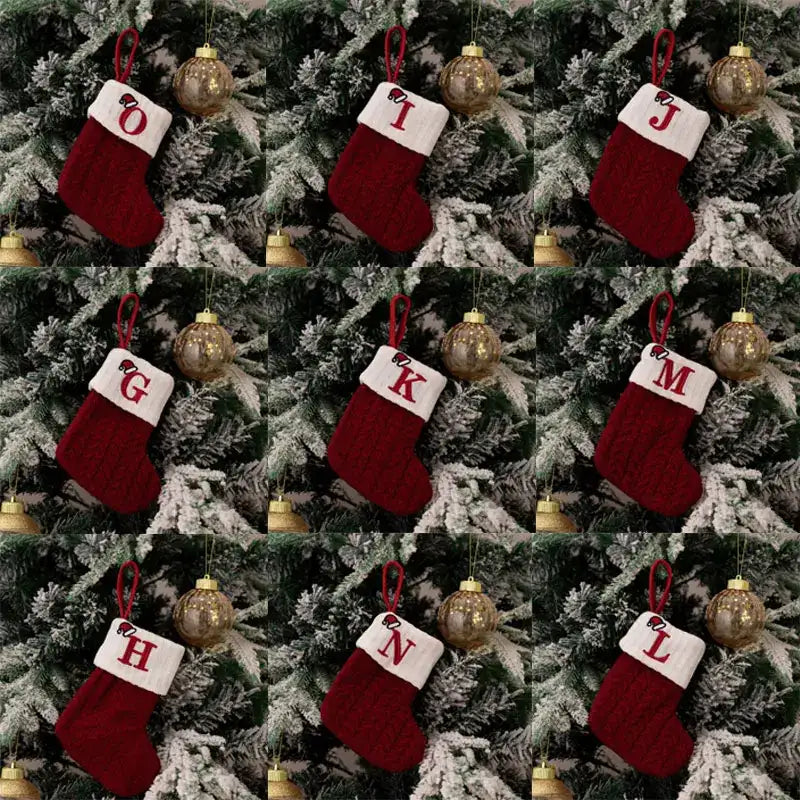 Chaussettes de Noël Tricotées Univers Noël 