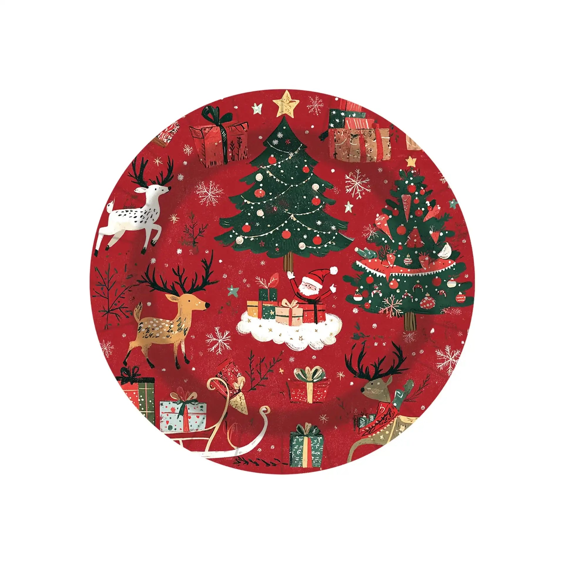 Vaisselle Jetable Rouge Univers Noël 