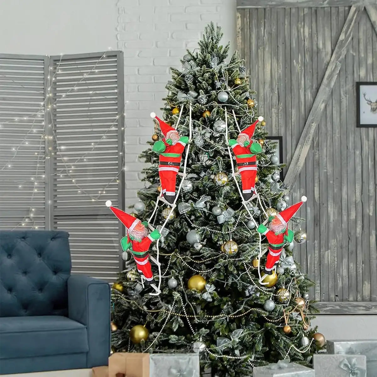 Père Noël Grimpant à l'Echelle Univers Noël 
