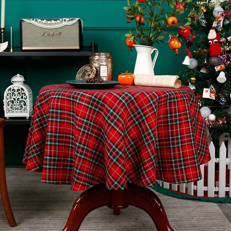 Nappe Rustique Ronde - Univers Noël