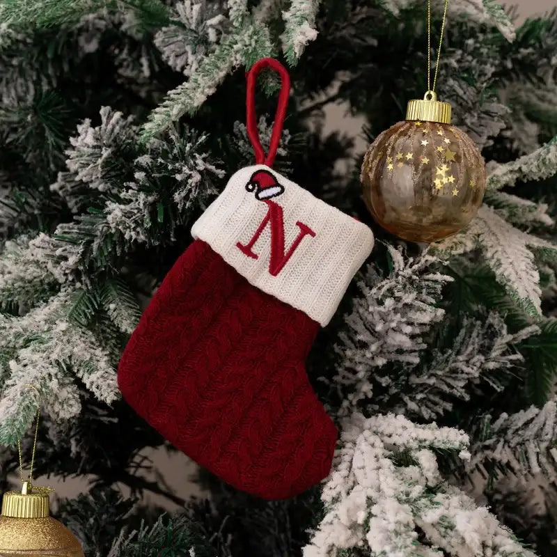 Chaussettes de Noël Tricotées Univers Noël 