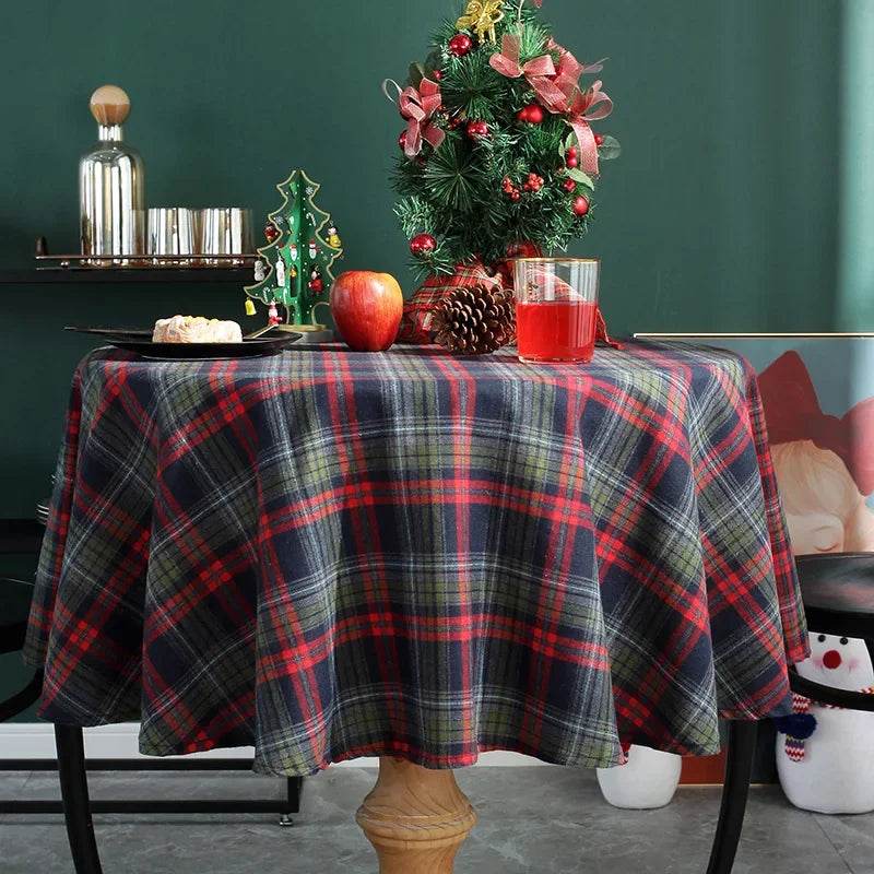 Nappe Rustique Ronde - Univers Noël