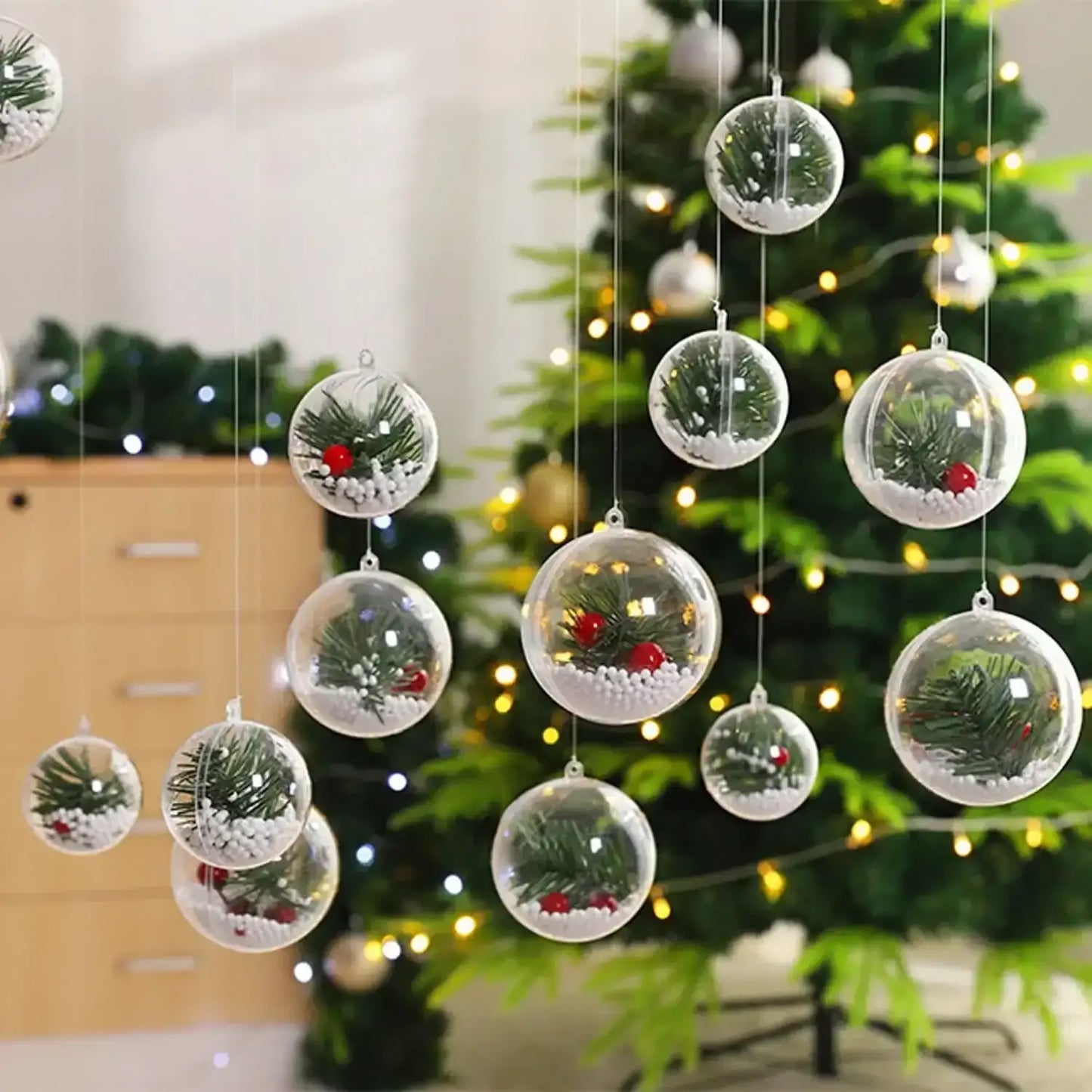 Boules Transparentes Vides Univers Noël 