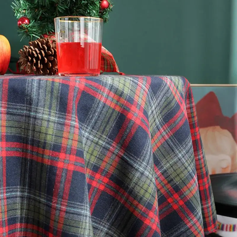 Nappe Rustique Ronde Univers Noël 
