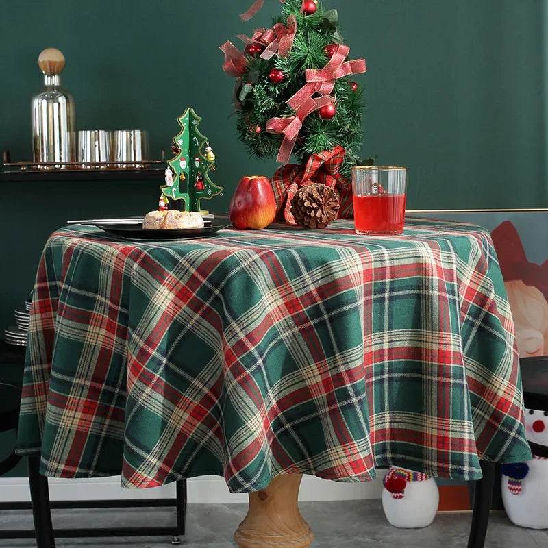 Nappe Rustique Ronde - Univers Noël