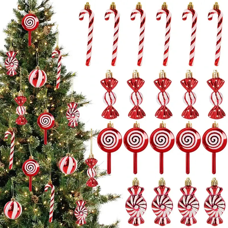 Ornements rouges pour sapin Univers Noël 