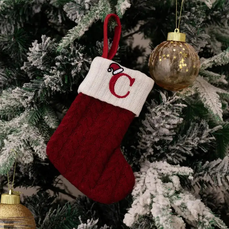 Chaussettes de Noël Tricotées Univers Noël 