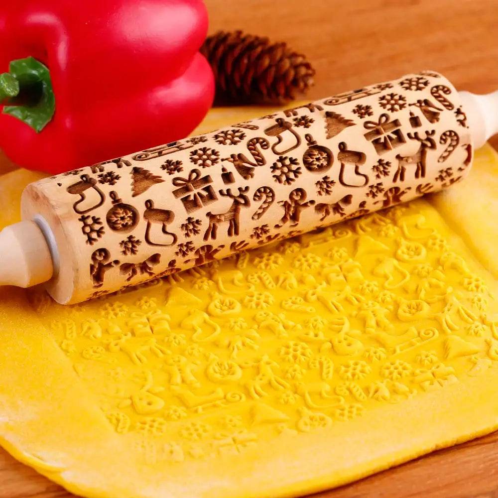 Rouleau à Pâtisserie Gravé - Univers Noël