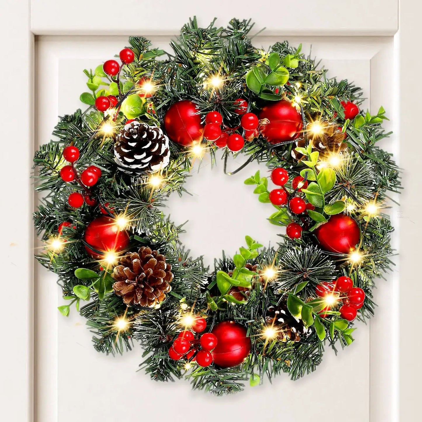 Couronne Décorée Lumineuse LED