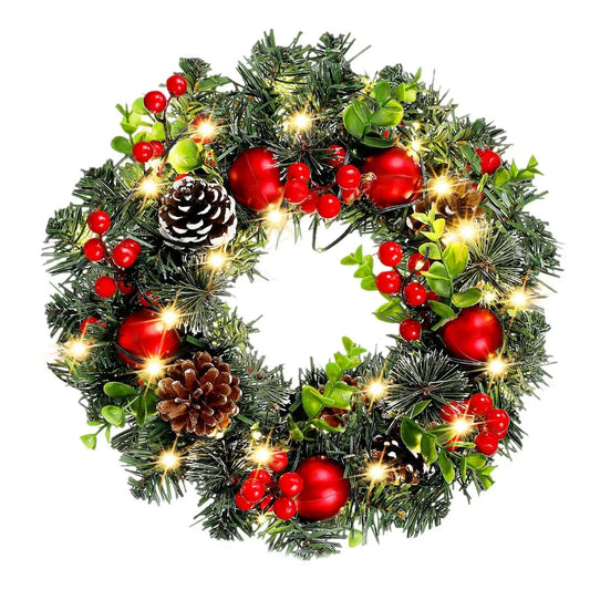 Couronne Décorée Lumineuse LED