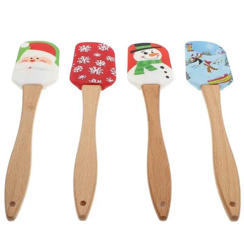 Spatules en Silicone et Bois