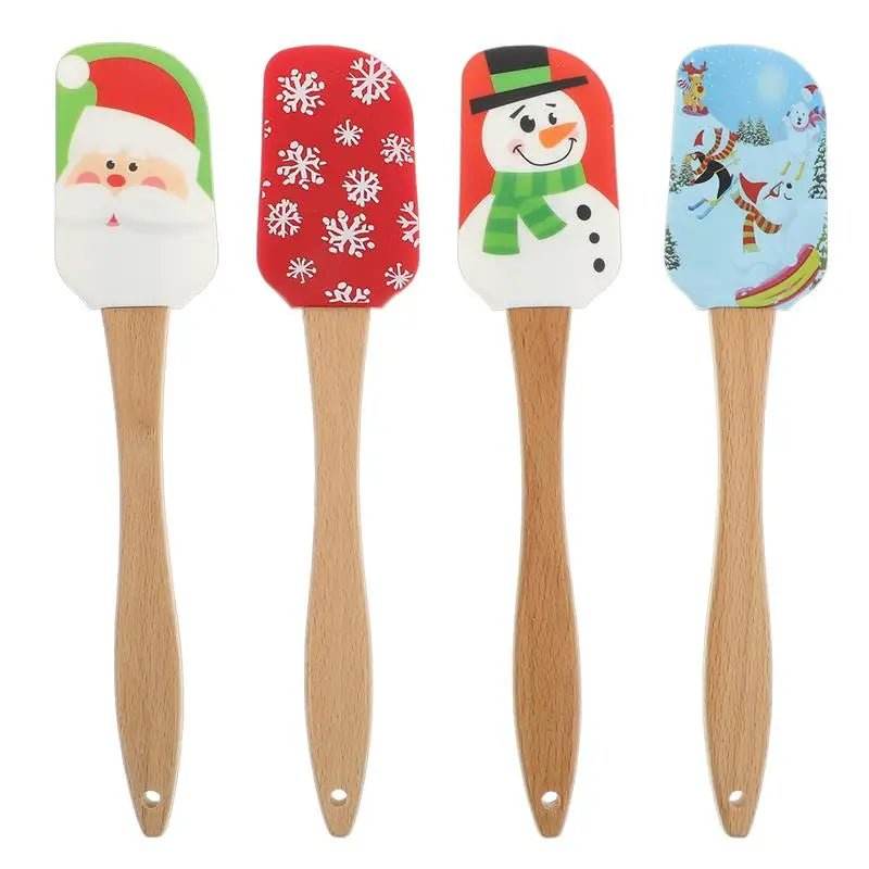 Spatules en Silicone et Bois