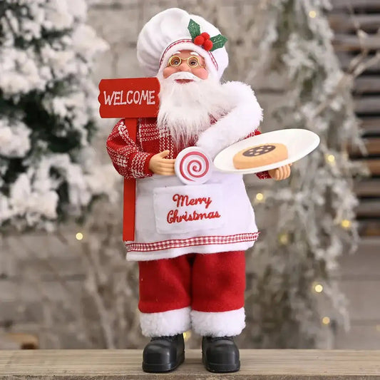 Statue Père Noël Cuisinier