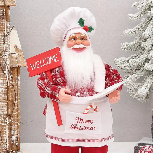 Statue Père Noël Cuisinier