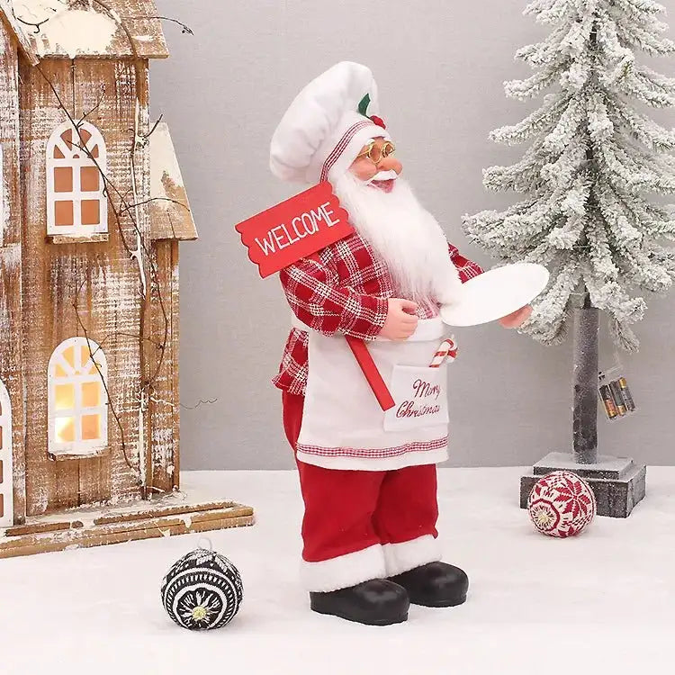 Statue Père Noël Cuisinier